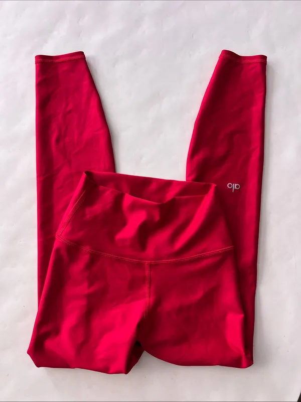 Alo Yoga Airlift Workout Leggings 25" Red Size XS $138 - Image 4