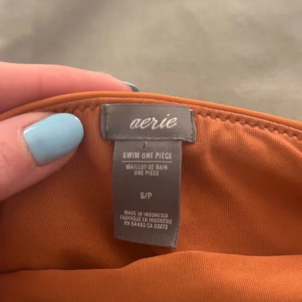 Aerie One Piece Burnt Orange Halter Swim Suit - Image 6