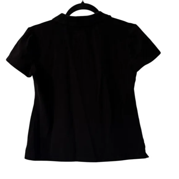 Tommy‎ Hilfiger Women's Black Polo Shirt Small - Image 6