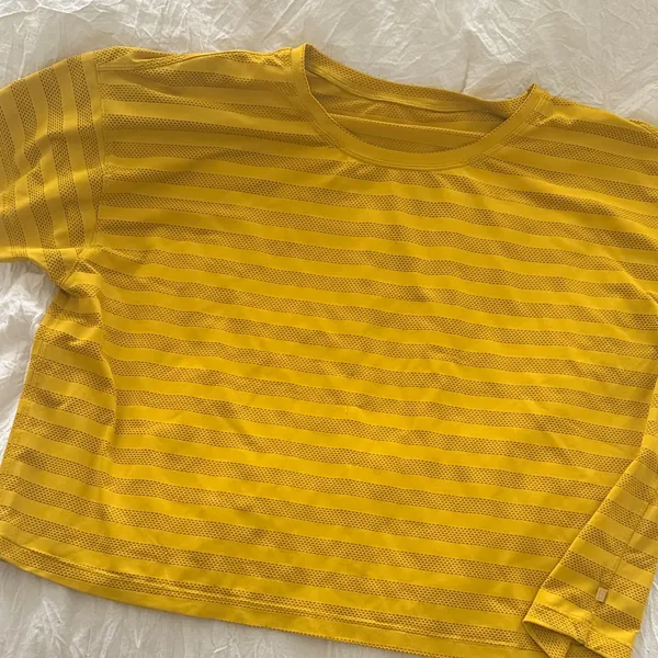 Lululemon Cropped Yellow Top - Image 3