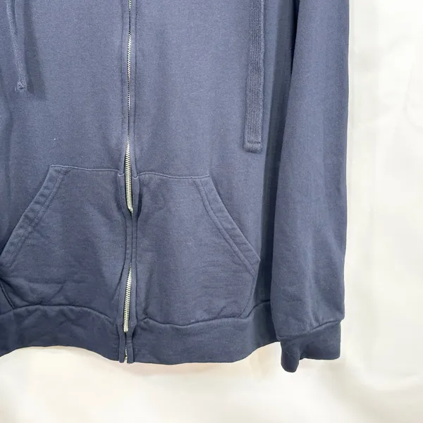 Avenue Plus Size 22/24 Hoodie Full Zip Up Jacket Athleisure Navy Blue Terry D - Image 4