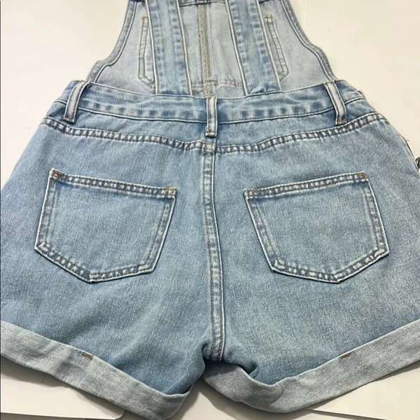 Light Blue Denim Overalls Size XS - Image 8