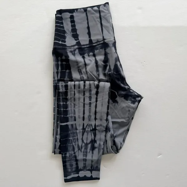 Lululemon Wunder Under High-Rise Tight 28" 8 Shibori Dye Grey Black Night RARE - Image 2