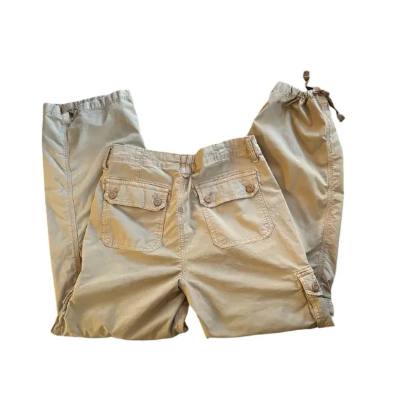 American Eagle Real Good Parachute Baggy Jogger Sz 8 Cargo Pockets Khaki - Image 6