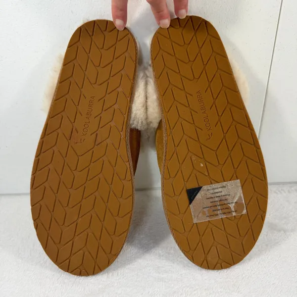 Koolaburra by UGG 8 Scuffette Slippers Mule Suede Faux Fur Lining Chestnut Brown - Image 12