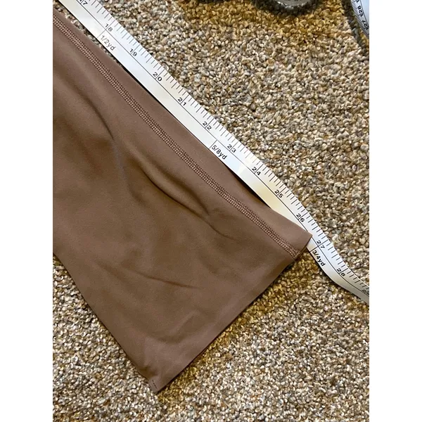Athleta Transcend Stash Crop Straight Leg Brown Leggings. Size Small - Image 5