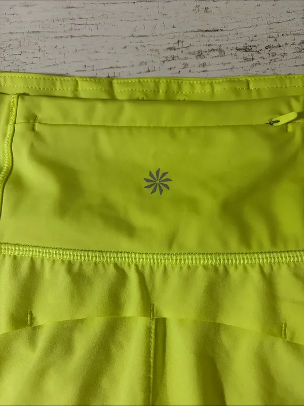 Athleta Neon Yellow Women’s Active Running Shorts Size Small - Image 3