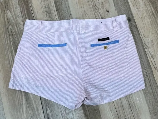 The Brighton Seersucker Chino Short in Pink Stripe by Southern Marsh s… - Image 5