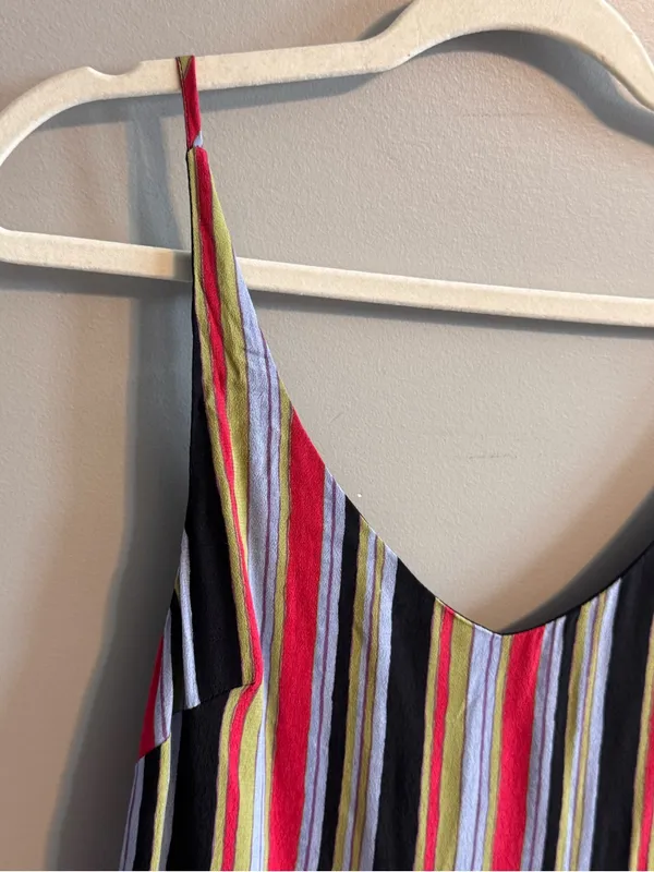 Urban Outfitters XS Striped Slip Mini Dress V Neck Low Back NWT - Image 6