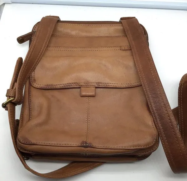 FOSSIL genuine brown leather crossbody bag ZB 8944 - Image 10