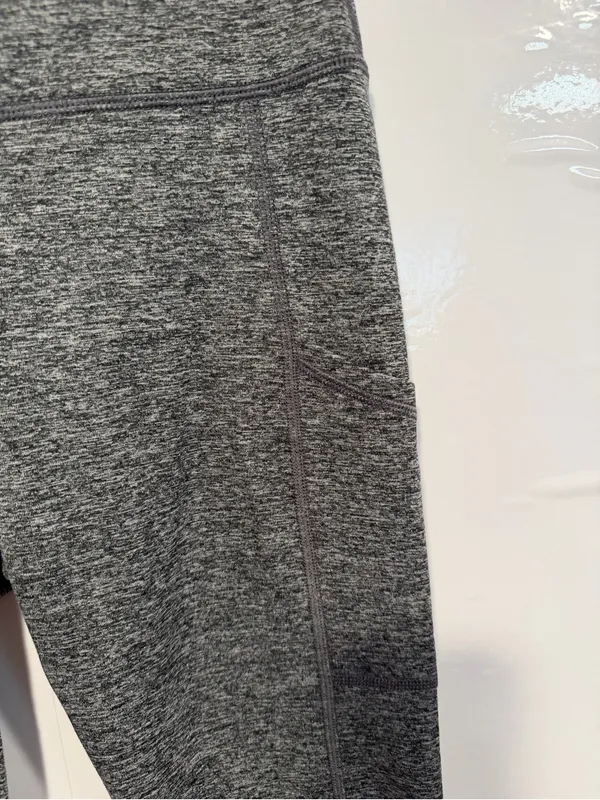 High-Waist‎ Aerie Heathered Gray Leggings with Side Pockets - Image 2