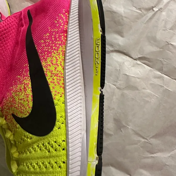 Nike Bright Pink and Lime Green Sneakers - Image 10