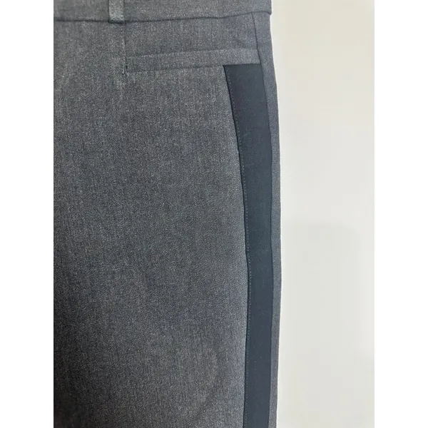Banana Republic Sloan Slim Ankle Pants Gray Black Tuxedo Side Stripe Womens‎ 4 - Image 3