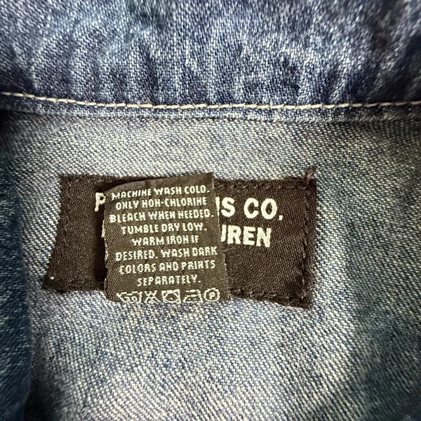 Polo Jeans Co Ralph Lauren Denim Jacket Womens Small Blue Trucker Vintage Y2K - Image 7