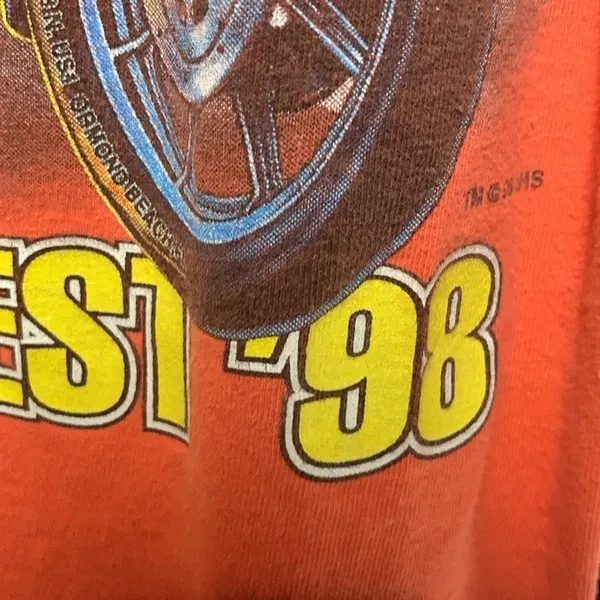 1998 Biketoberfest Iron Horse Saloon Daytona Halloween Chopper Vintage Tee M\Lg - Image 4