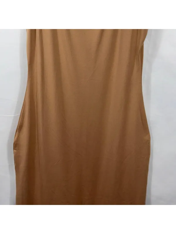 Women’s Nude Seamless Bodycon Midi Slip Dress Size M - Image 3