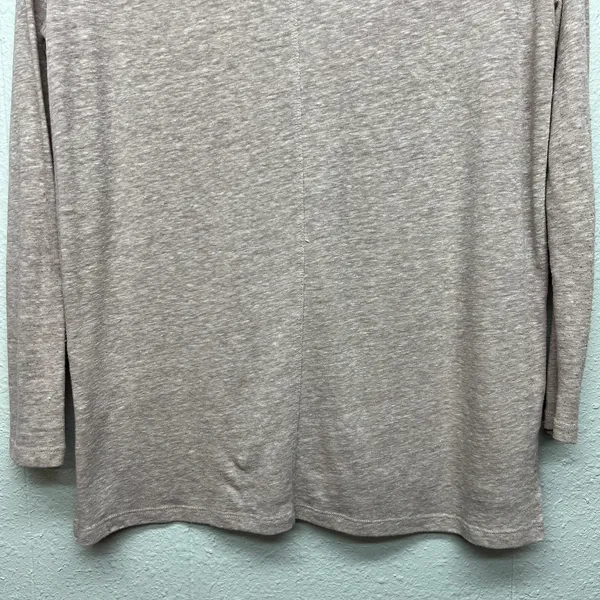Old Navy Boyfriend Long Sleeve Scoop Neck Top Womens XS Linen Blend Minimalist - Image 7