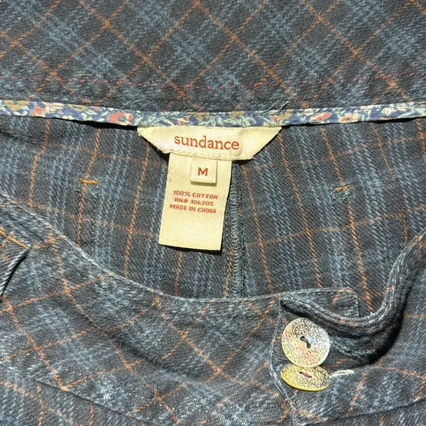 Sundance Plaid Pants‎ With Danity Front Pockets Size Medium - Image 6