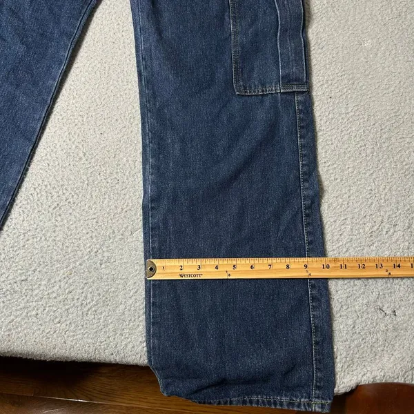 Womens Jeans XS 26 x 31 Blue Medium Wash Wide‎ Leg High Rise Denim Y2K 90s Boho - Image 7