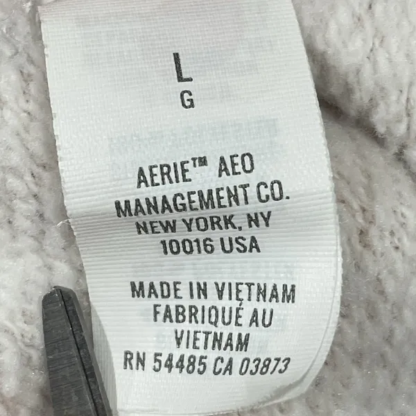 Aerie Womens L Hoodie Pink Oversized Tunic w/ Fur Lined Hood and Pocket Pullover - Image 9