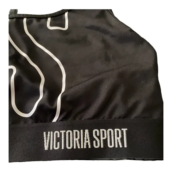 VICTORIAS SECRET-VICTORIAS SPORT-BLACK SPORTS BRA-SIZE XL Black sports bra in new condition, does normt have padding, mesh back. Bust: armpit to armpit 18-20 inches - Image 3