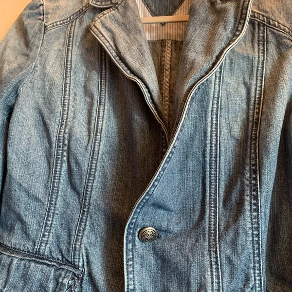 Tommy Hilfiger Women Size M Jean Jacket Coat Lightweight Blue Denim - Image 3