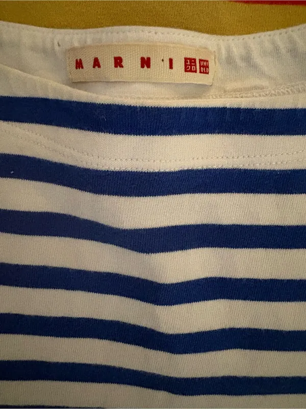 Marni Blue, Red and Yellow Striped Cotton Dress - Image 2
