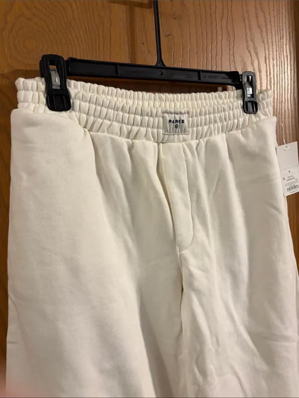 Parke x Target Women’s Cream High Rise‎ Boxer Sweatpants Small NEW - Image 4
