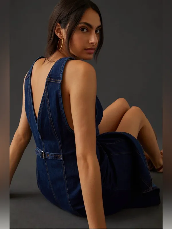 Pilcro Denim Vest Midi Dress - Image 3