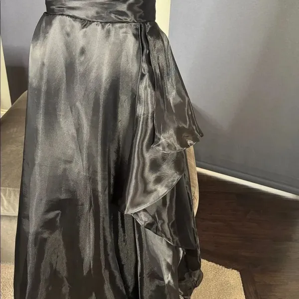 Women’s Black Strapless Full Length Prom Formal Dress Zip Back Size 10 NEW - Image 3