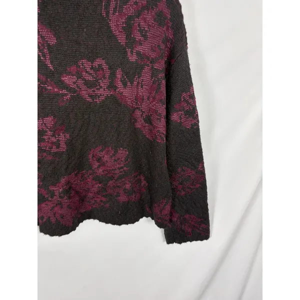 White House | Black Market Purple Wide Sleeve Mock Neck Sweater Size Medium - Image 2