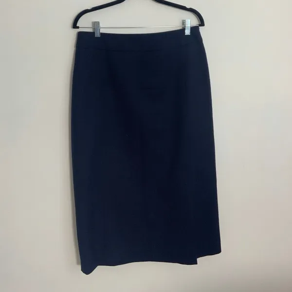 Pendleton‎ Virgin Wool Navy Midi Skirt size 8 - Image 2