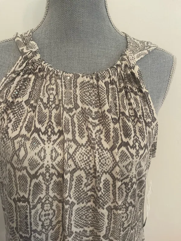 Void Snake Print Halter Swing Dress Size L - Image 2