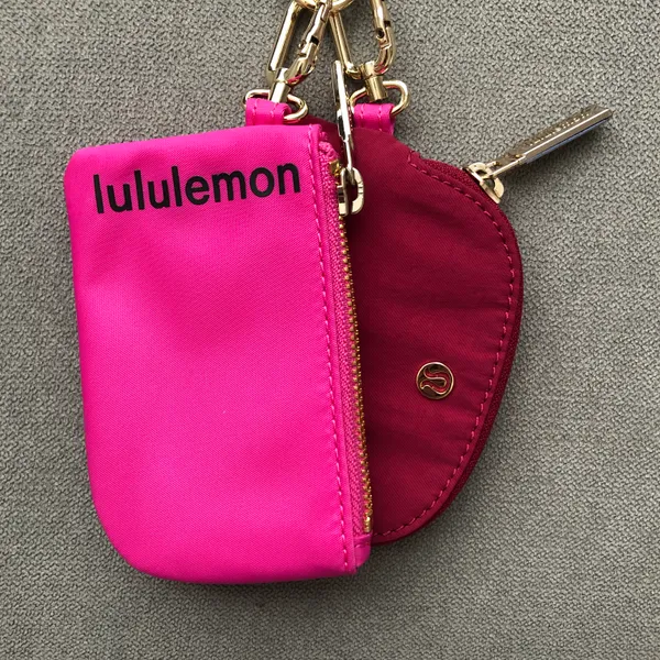 Lululemon Dual Pouch Wristlet Sonic Pink/Pomegranate/Black - Image 12