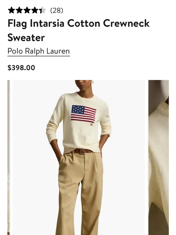 Polo by Ralph Lauren Cream Crewneck Sweater - Image 6
