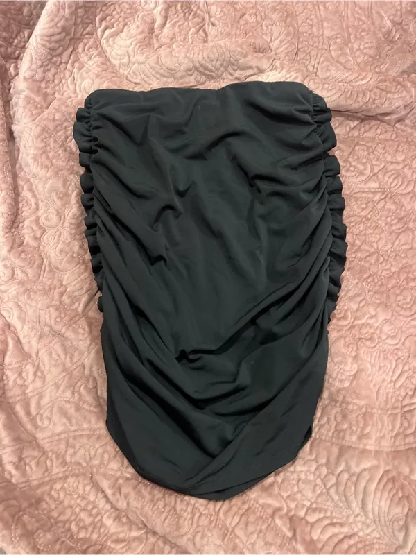 AFRM Black Textured Scoop Bodysuit - Image 3
