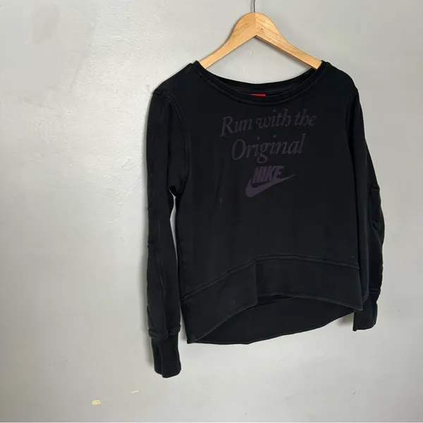 Nike “Run With the Original” Black Pullover Sweatshirt S Small - Image 2