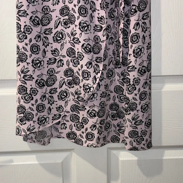 J. Crew Pink and Black Floral Midi Dress - Image 10