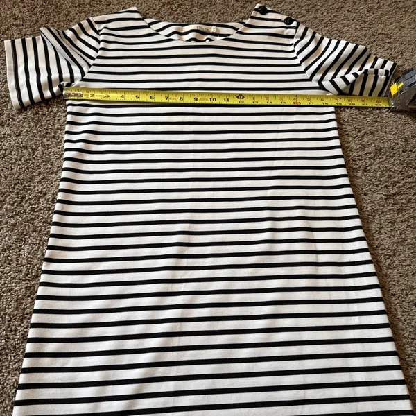 Ellison Black And White Striped T Shirt Dress Size Medium Coastal Resort - Image 5