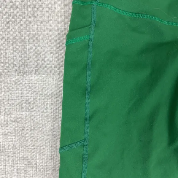 Buff Bunny Leggings Womens M Green Ankle Nylon Spandex High Rise Pockets Stretch - Image 3
