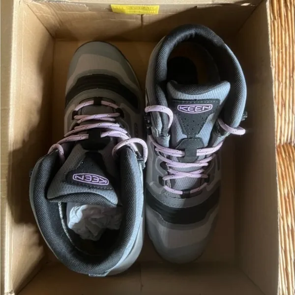 Keen‎ Women's Tempo Flex Mid Wp Steel Grey/African Violet Hiking Boots Size 8.5 - Image 5