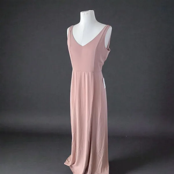 Show Me Your Mumu Jenn Maxi Dress – Neutral Mauve Chiffon Blush– Size XL – NWT - Image 10