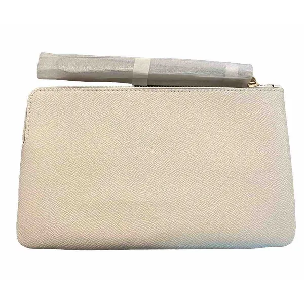 Coach New York Large Corner Zip Wristlet White Leather Gold Hardware NWT - Image 2