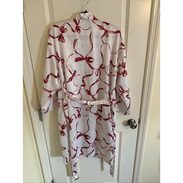 Pottery Barn Monique Lhuillier Aubrey Bow Robe XS/S - Image 3