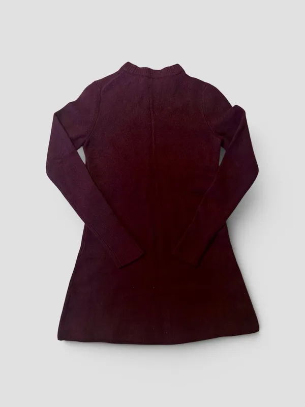 Madewell Wool Blend Sweater Mini Dress dark pomegranate color NY269 Size S NWT - Image 5