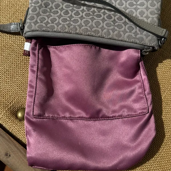 Coach Madison Op Art Swingpack Crossbody Gray Signature 52284E - Image 9