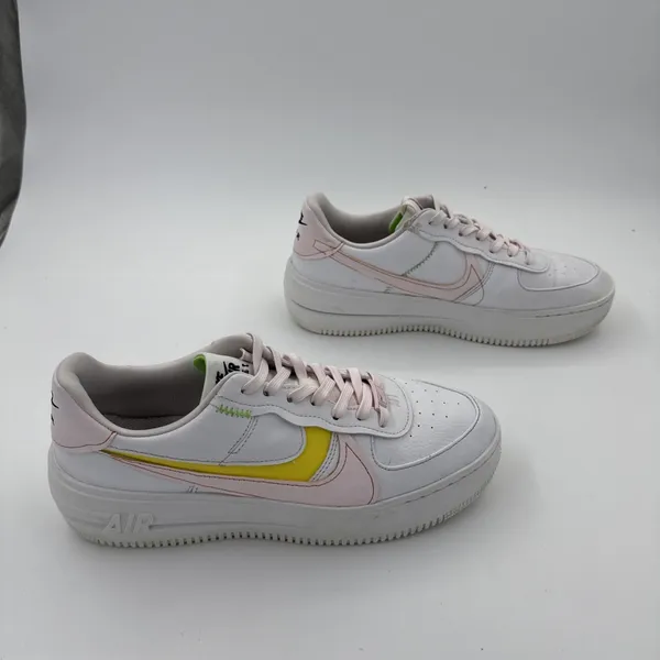 Nike Air Force 1 PLT.AF.ORM White Pearl Pink Yellow Women's Size 10.5 - Image 2