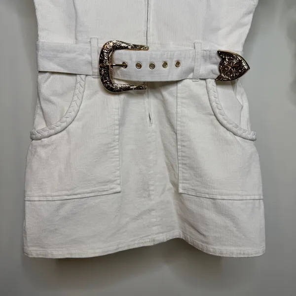 NWT Show Me Your Mumu Belted Outlaw Dress Cream Corduroy size XL Plus Size - Image 6