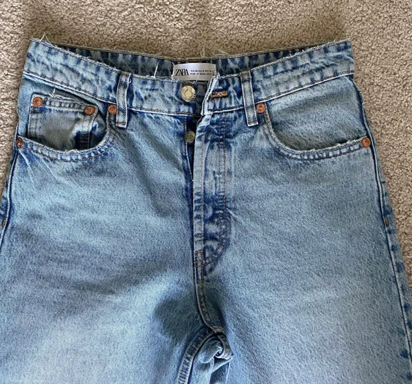 ZARA High Rise Straight Leg Jeans - Size 28 (6) - Image 3