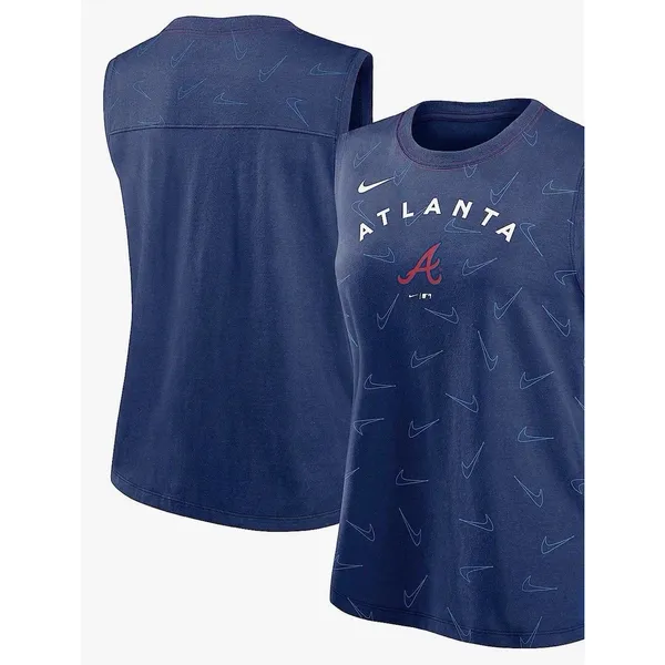 NIKE Women's Atlanta Braves Team Tech Muscle Tank Top - Large - NWT - Image 4